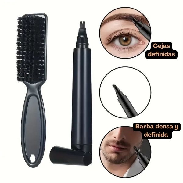 LÁPIZ RELLENO DE BARBA Y CEJAS- Resistente al Agua
