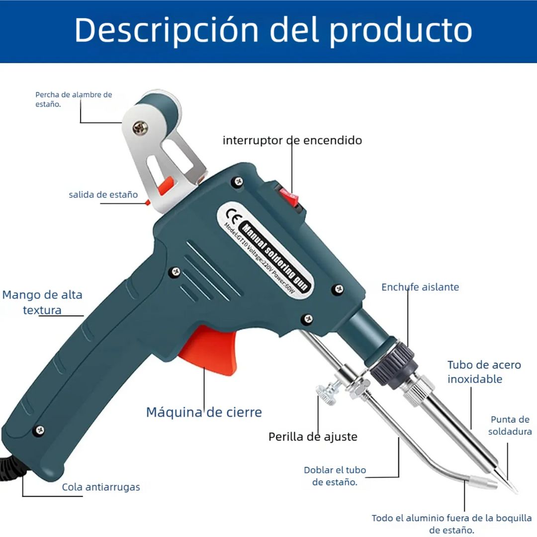 PISTOLA DE CAUTÍN PARA SOLDAR - 2 en 1