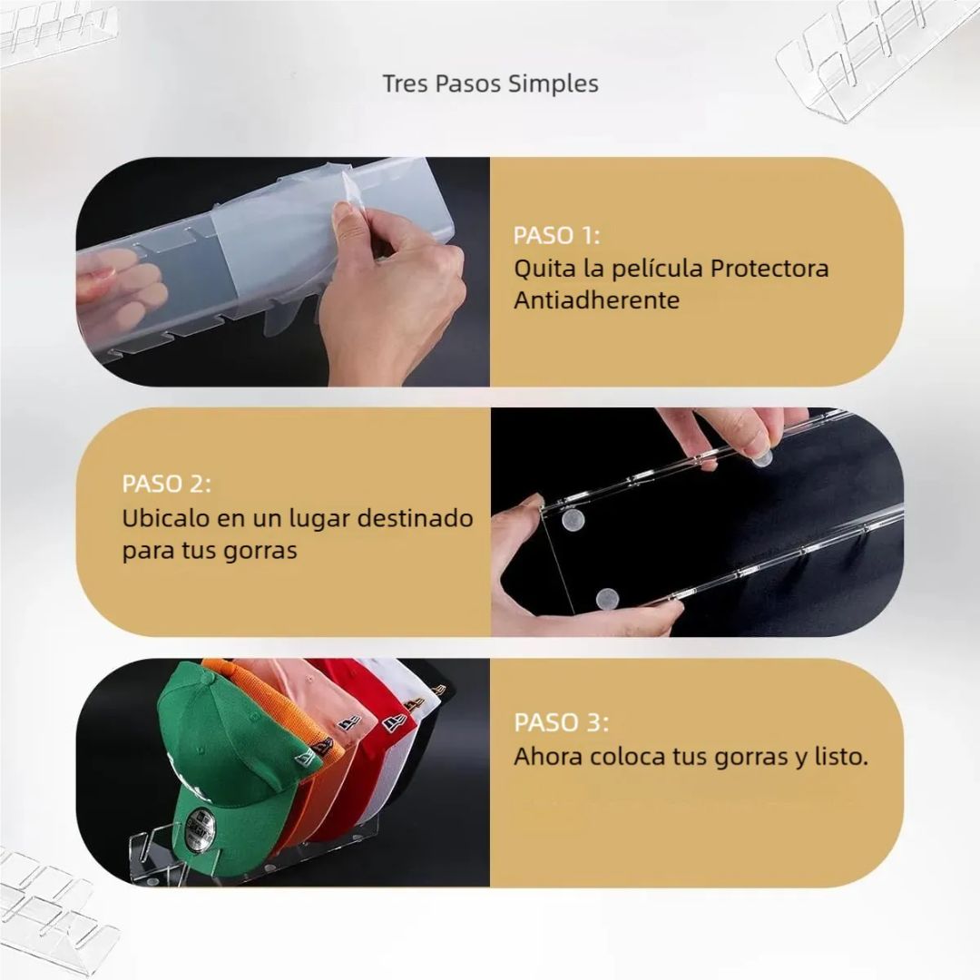 Organizador de Gorras Acrílico-Estilo Elegante Siempre