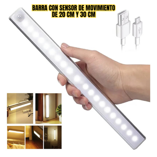 BARRA LUZ LED AUTOMÁTICA- Con sensor de movimiento.