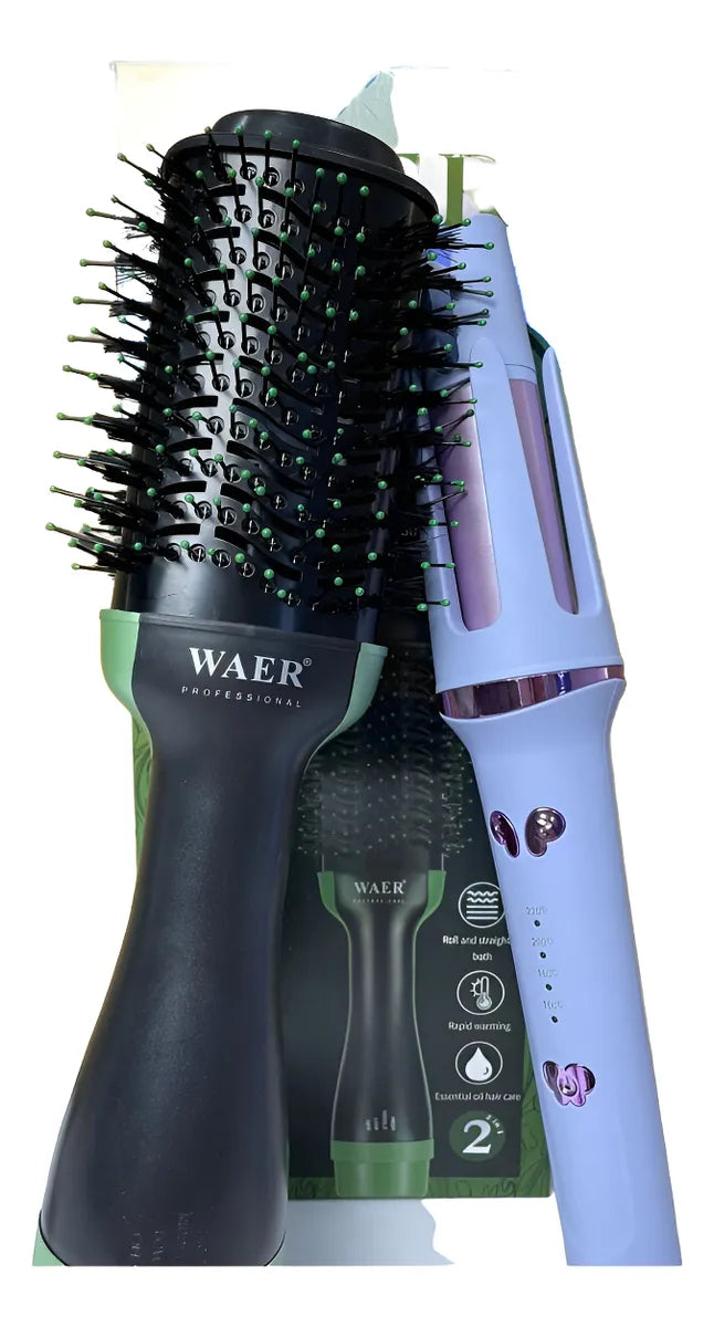 Combo WAER® Rizador Automático + Cepillo Secador